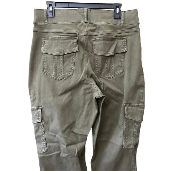 Spanx Stretch Twill Ankle Cargo Pants 20311R Olive Green Size 1X - Picture 9 of 12